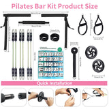 Professional Yoga & Pilates Bar Kit – 18-Piece Full Body Workout Set with Ab Roller & Resistance Bands 🧘‍♀️💪🔥