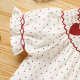 Baby Girls Valentine’s Day Dress ❤️ Heart Embroidery Party Outfit with Headband 🎀
