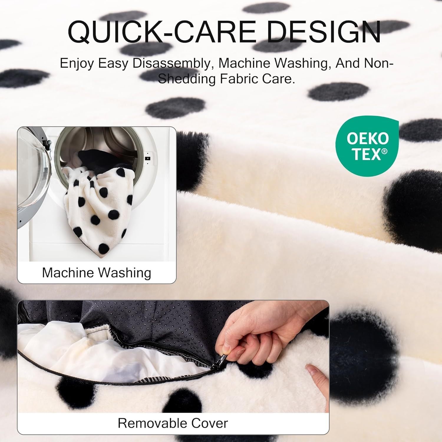 Mewoofun Donut Cat Bed – 23" Round Washable Plush Fluffy Pet Bed with Non-Slip Bottom for Cats, Puppies & Small Dogs
