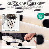 Mewoofun Donut Cat Bed – 23" Round Washable Plush Fluffy Pet Bed with Non-Slip Bottom for Cats, Puppies & Small Dogs