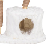 Modern Cat Tree – Natural Branch Cat Tower & Luxury Indoor Cat Condo, White