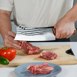 Kegani Heavy-Duty Meat & Bone Cleaver Knife – 7.3" High-Carbon Steel Bone Chopper, Full-Tang Handle