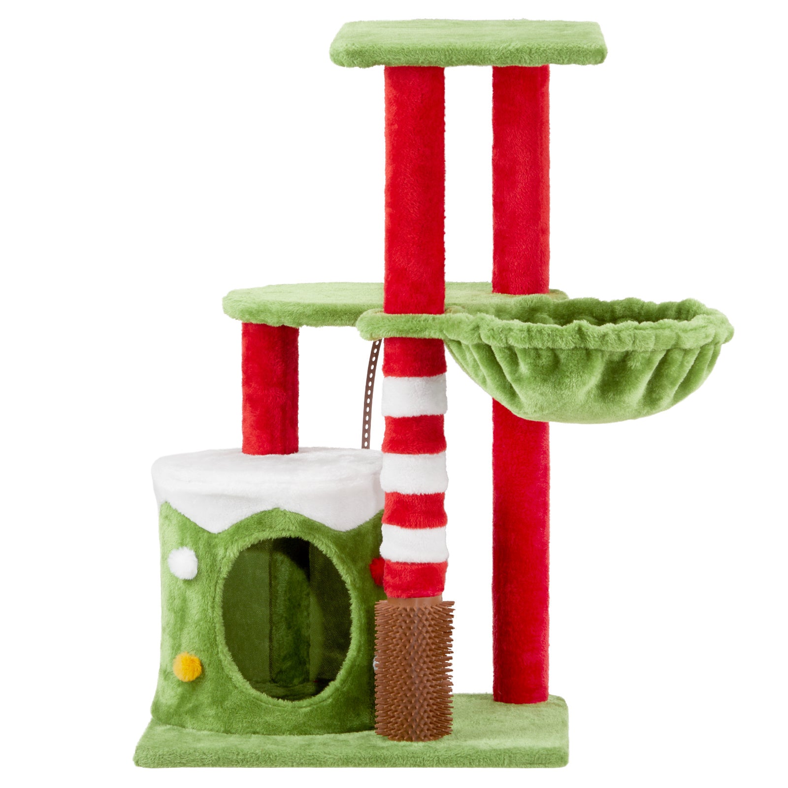 2-Story Cat House with Hammock & Climbing Frame – Multi-Level Cat Condo with Platforms and Scratch-Resistant Design
