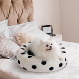 Mewoofun Donut Cat Bed – 23" Round Washable Plush Fluffy Pet Bed with Non-Slip Bottom for Cats, Puppies & Small Dogs