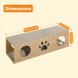Multi-Hole Fun Cat Tunnel with Scratching Board & Pom-Poms – Interactive Tunnel House for Multi-Cat Families