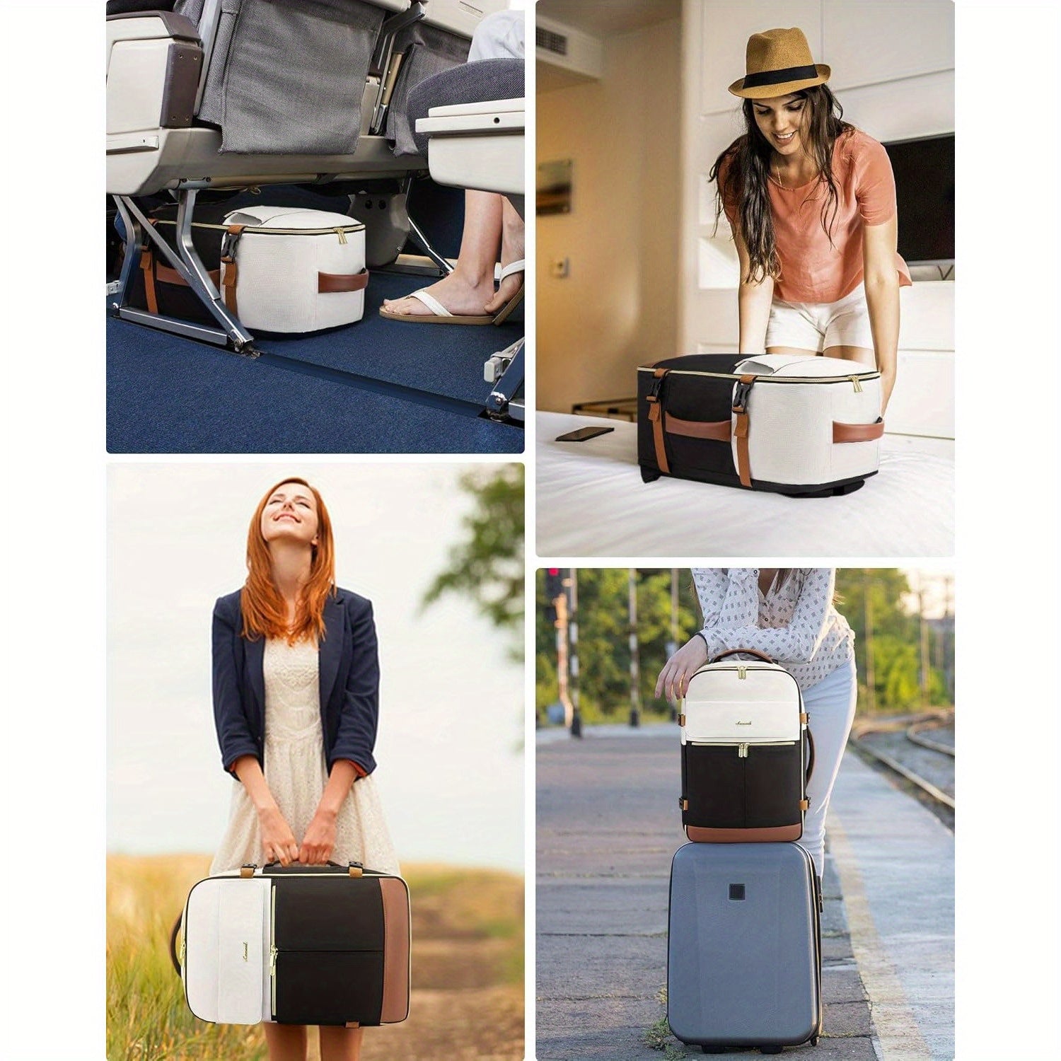 Large-Capacity TSA Carry-On Travel Backpack for Women – Fits 17″ Laptop & Daypack Cube System 🎒
