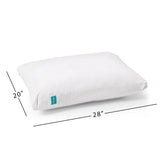 Plush Hypoallergenic Down-Alternative Pillow – Ultra-Supportive, Machine-Washable, Firm Loft (28″ × 20″ × 8″)