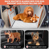 Dog Backseat Extender with Hard Bottom – Heavy-Duty Waterproof Car Seat Hammock for Dogs up to 400 lbs