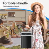 Portable Ice Maker – Compact Bullet Ice Machine with Handle, Self-Cleaning & Quiet Operation
