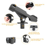 360° Rotatable Boat Fishing Rod Holder - Adjustable Kayak Pole Holder with Rail Clamp Mount