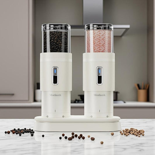 Electric Salt and Pepper Grinder Set – USB Rechargeable, Adjustable Ceramic Mills - PulinGO