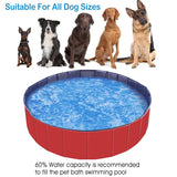 Foldable Pet Swimming Pool – 160×30 cm Heavy-Duty PVC Splash Pool for Dogs & Cats
