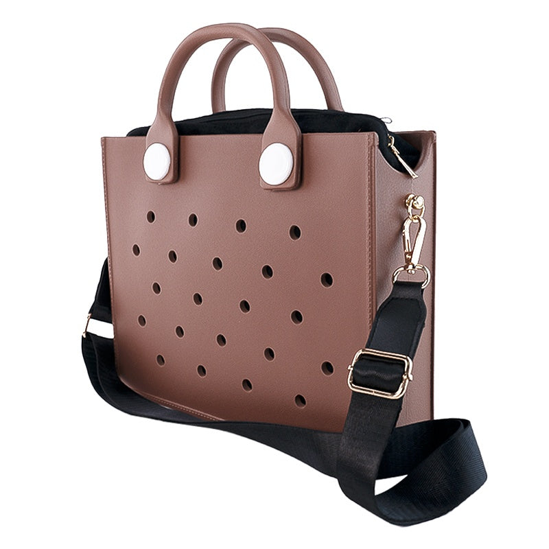 Waterproof EVA Tote Bag 👜 Women’s Handbag with Shoulder Strap – Stylish Beach & Everyday Tote