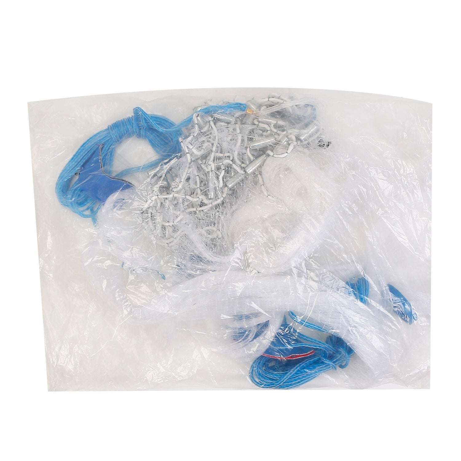 Easy Throw Fishing Cast Net (6ft/8ft Radius) - Heavy-Duty Bait Trap Net with Chain Bottom