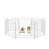 24-Inch Indoor Dog Playpen – 8-Panel Foldable Metal Pet Exercise Pen for Puppies & Small Dogs