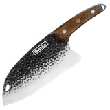 Qulajoy 7.3‑Inch High‑Carbon Stainless Steel Meat Cleaver – Professional Butcher Chopper with Secure Hardwood Handle
