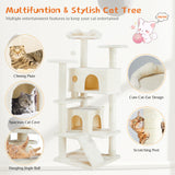 Multi-Functional Cat Treehouse – Cat Climbing Frame with Condo, Platforms, Scratching Posts & Cozy Resting Areas for Indoor Cats