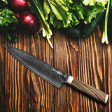 Kegani 8‑Inch Japanese VG‑10 Damascus Chef Knife – 67‑Layer Ultra‑Sharp Blade with Ergonomic Full‑Tang Handle