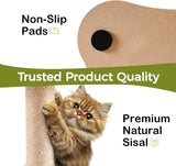 Mewoo Cat Scratching Post Bed – 2-in-1 Small Cat Tower with Sisal Scratcher & Ball Track Toys, Green