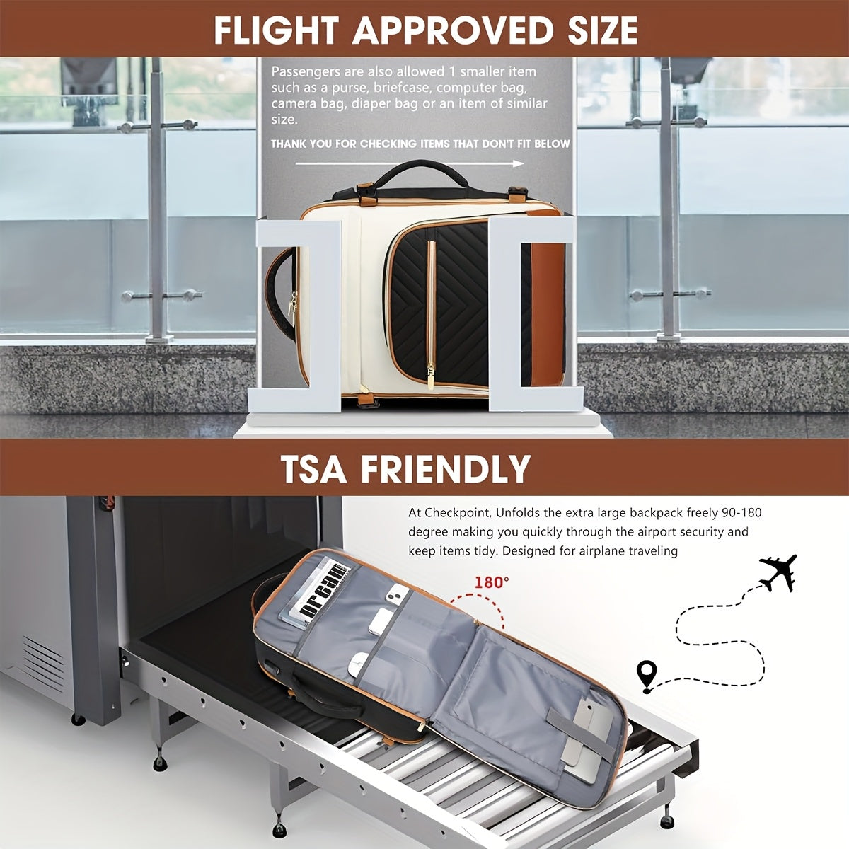 Large Carry-On Travel Backpack – TSA/Personal-Item Compatible, Fits 17″ Laptop, USB Port & 3 Packing Cubes 🧳