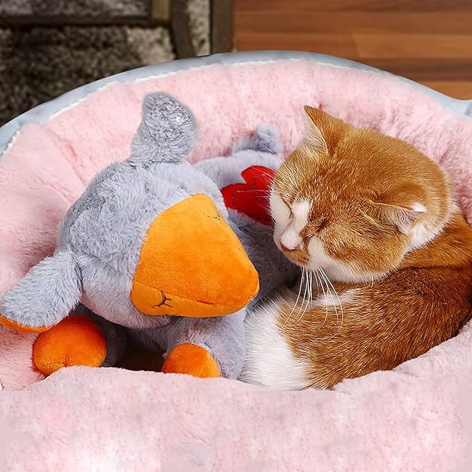 Pet Anti-Anxiety Sleeping Toy – Heartbeat Apparatus for Dogs & Cats, Comforting Plush Toy for Calming & Better Sleep