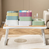 Foldable Laptop Desk for Bed or Couch – Work-from-Bed Table with Cup Holder, Drawer & Adjustable Legs