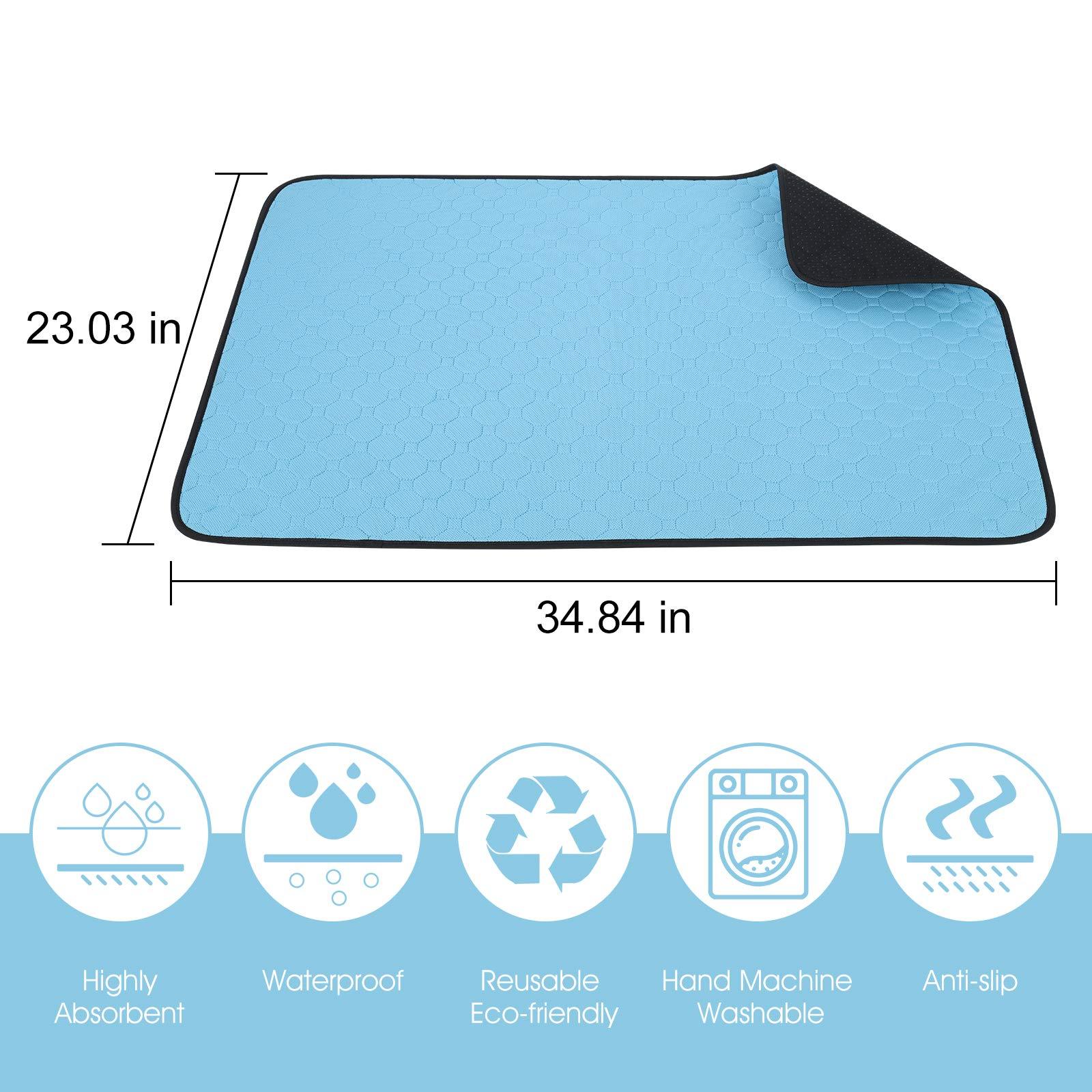 Washable Waterproof Dog Urine Pad – Non‑Slip Training Mat for Puppies & Cats, 2‑Pack, Reusable & Easy‑Care