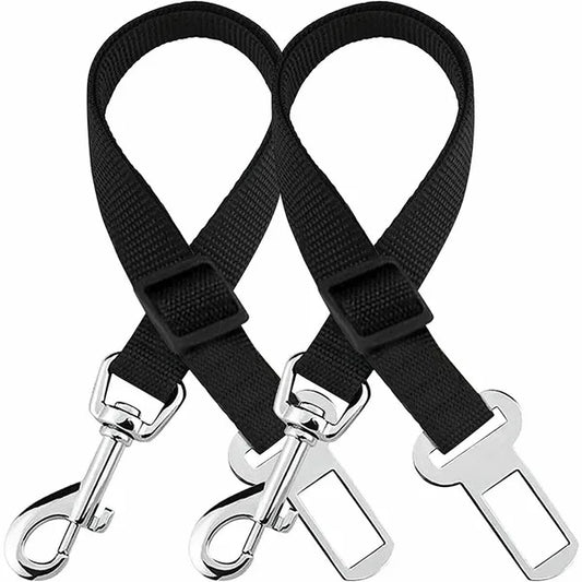 2-Pack Pet Safety Seatbelt – Adjustable Car Seat Belt Harness Lead for Cats & Dogs, Secure Vehicle Travel Accessory