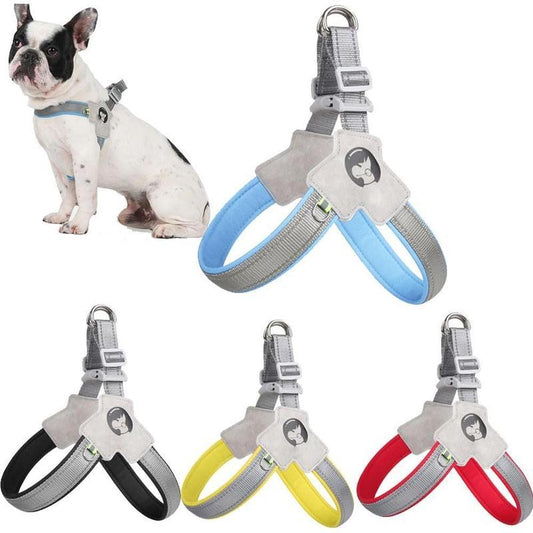 Pet Dog & Cat Harness with Leash Set – Adjustable Reflective Training Harness, No-Pull & No-Choke Design with Leather Leash