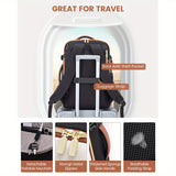 Lovevook Women’s Quilted Travel Backpack – 10.57 gal Capacity, Multi-Compartment Carry-On with 17.3″ Laptop Sleeve (Black/White/Brown)