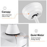 42-Inch Indoor White Ceiling Fan with Integrated LED Light