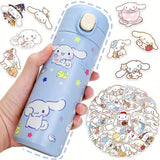 Cinnamoroll Double-Wall Stainless Steel Insulated Bottle – 50 Stickers & Leak-Proof Design