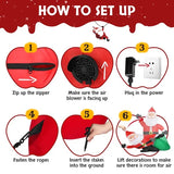 6 Ft Lighted Christmas Inflatable Decoration – Inflatable Santa Claus with Large Gift Bag, Funny Blow-Up Yard Decor with Built-in LED Lights