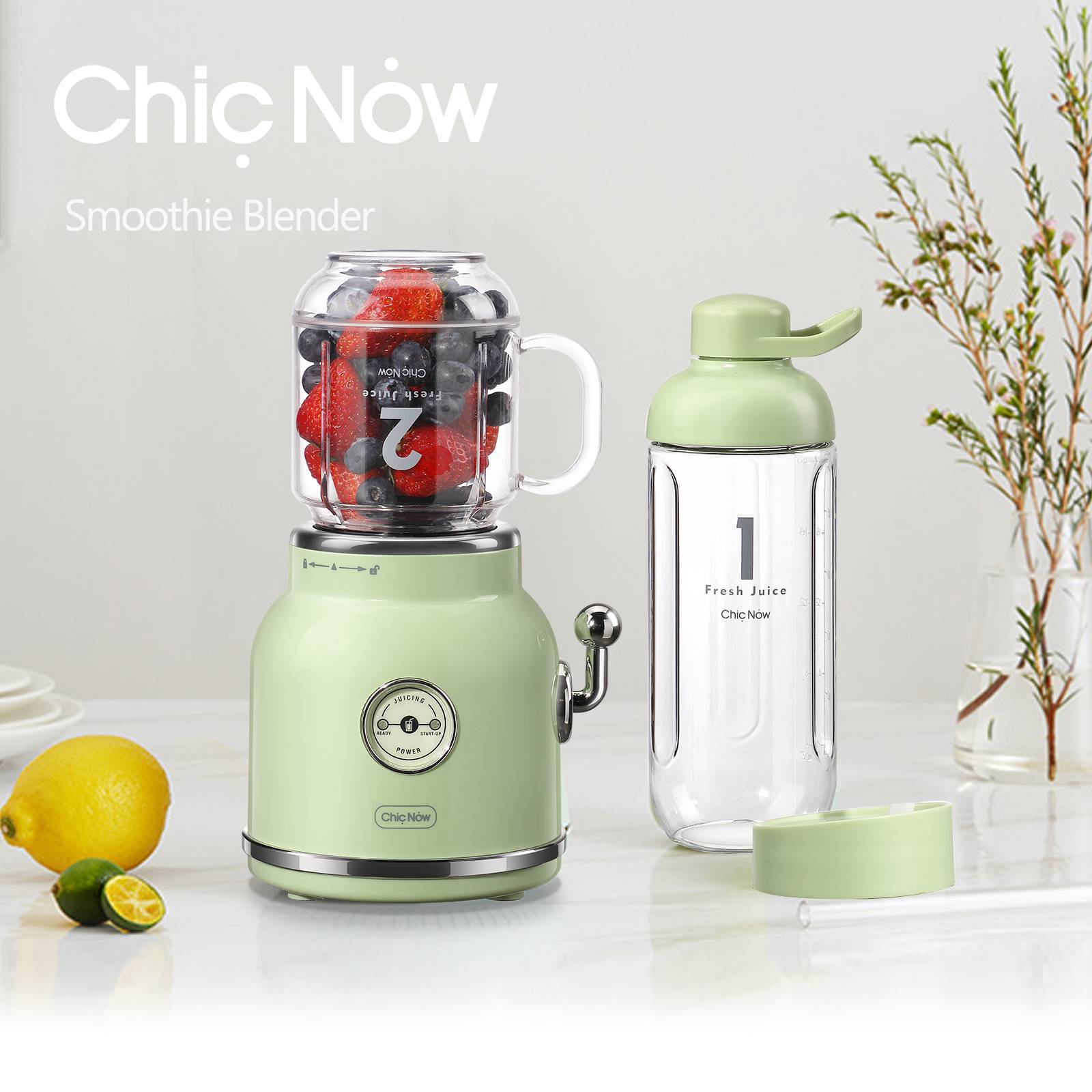 Personal Blender for Shakes & Smoothies 🍓 with 20.3oz Travel Cup & Lid – Portable & Powerful