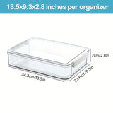 5-Piece Clear Plastic File Storage Boxes with Lids – Portable Stackable Organizer for Tools, Jewelry & Craft Supplies 🎨