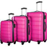 3-Piece Hard Shell Suitcase Set with TSA Locks & 360° Spinner Wheels – 20", 24", 28"