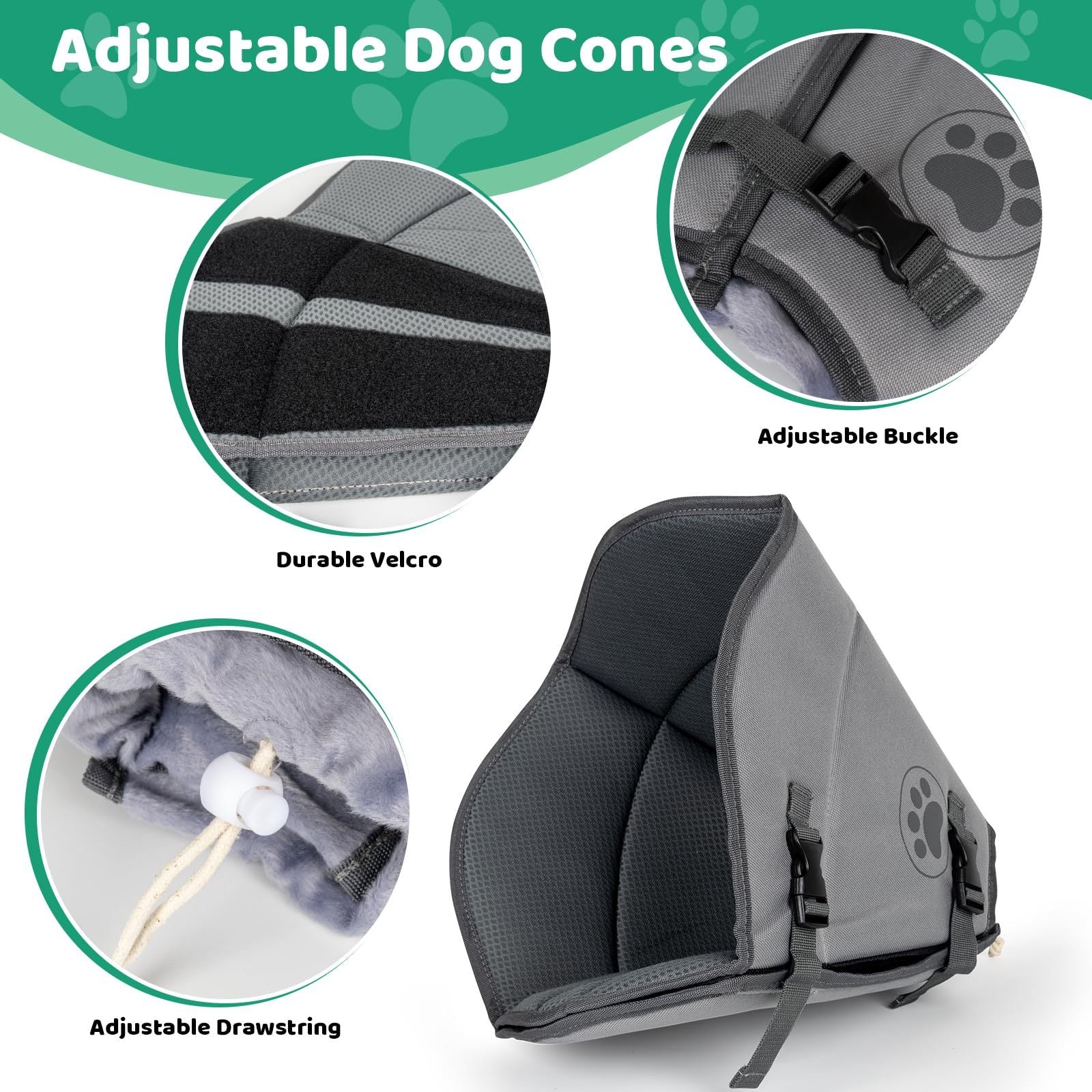Pet Elizabethan Collar – Single Layer Recovery Cone for Cats & Dogs (M Size)