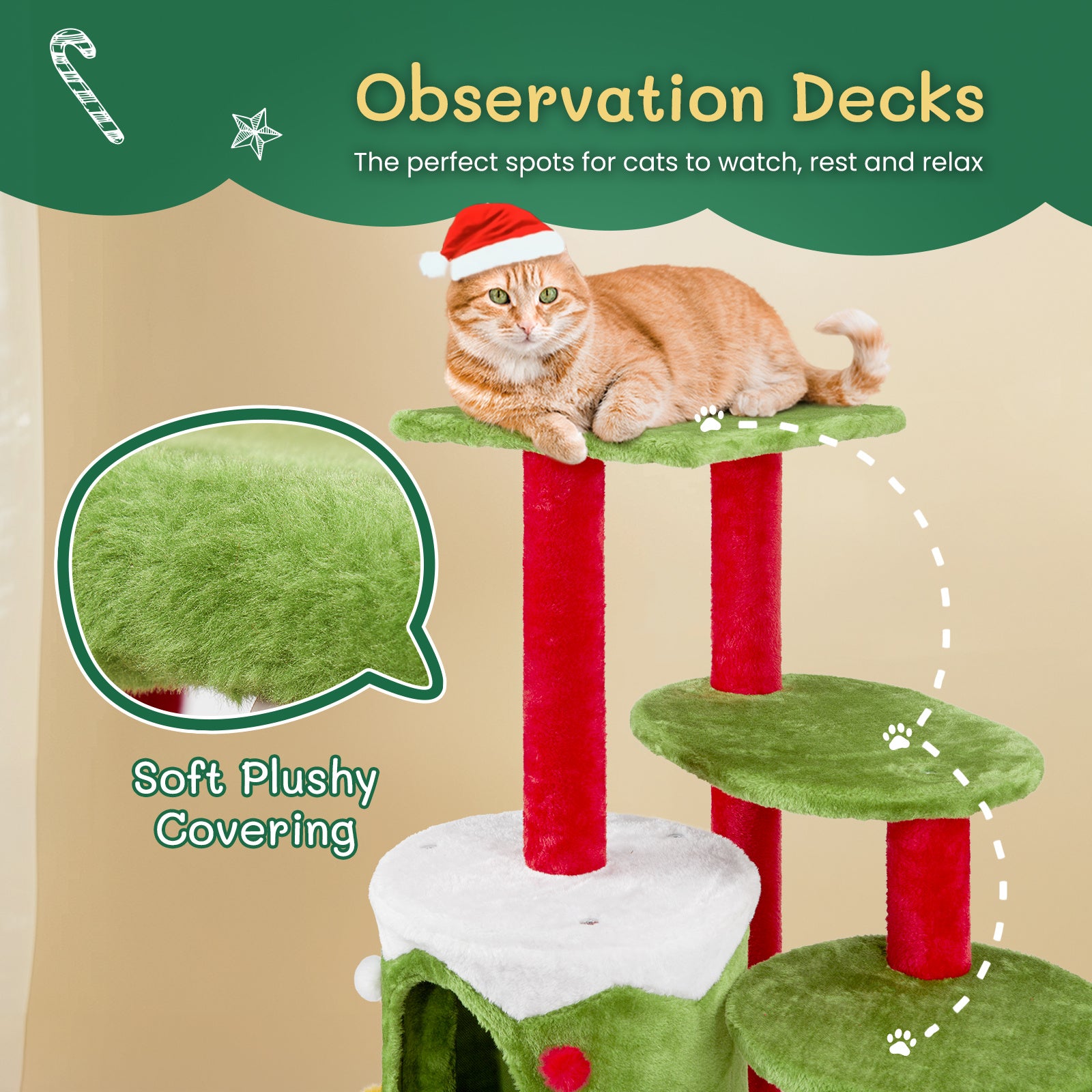 Cat Climbing Frame – Multi-Level Cat Tree Tower with Scratching Posts, Cozy Perches & Interactive Play Areas
