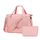 Women’s Gym Bag with USB Charging Port ⚡ Travel Duffel Weekender with Wet Pocket & Shoe Compartment