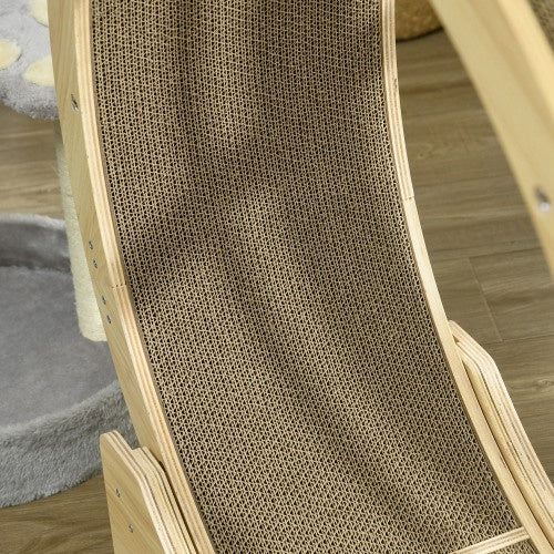 PawHut Cat Scratching Board – 4-Pack Reversible Cat Scratchers for Indoor Cats, Durable Replacement for Cat Wheel, Brown