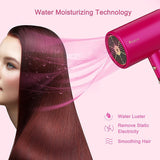 1800W Ionic Hair Dryer with Magnetic Nozzle - Powerful, Low-Noise Blow Dryer for Fast, Frizz-Free Drying