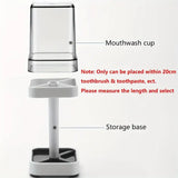 Toothbrush & Toothpaste Holder – 3-Slot Bathroom Organizer with Cup & Cover - PulinGO