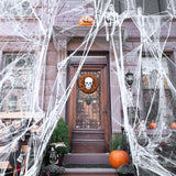 1400 Sqft Halloween Spider Web – Ultra Stretchy Polyester Cobweb for Indoor & Outdoor Decorations