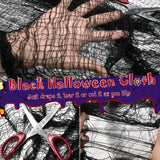 Halloween LED String Lights with Black Creepy Cloth – 50 LEDs Orange & Purple Lights, 8 Modes, Timer, Battery Powered (79 x 31 in)