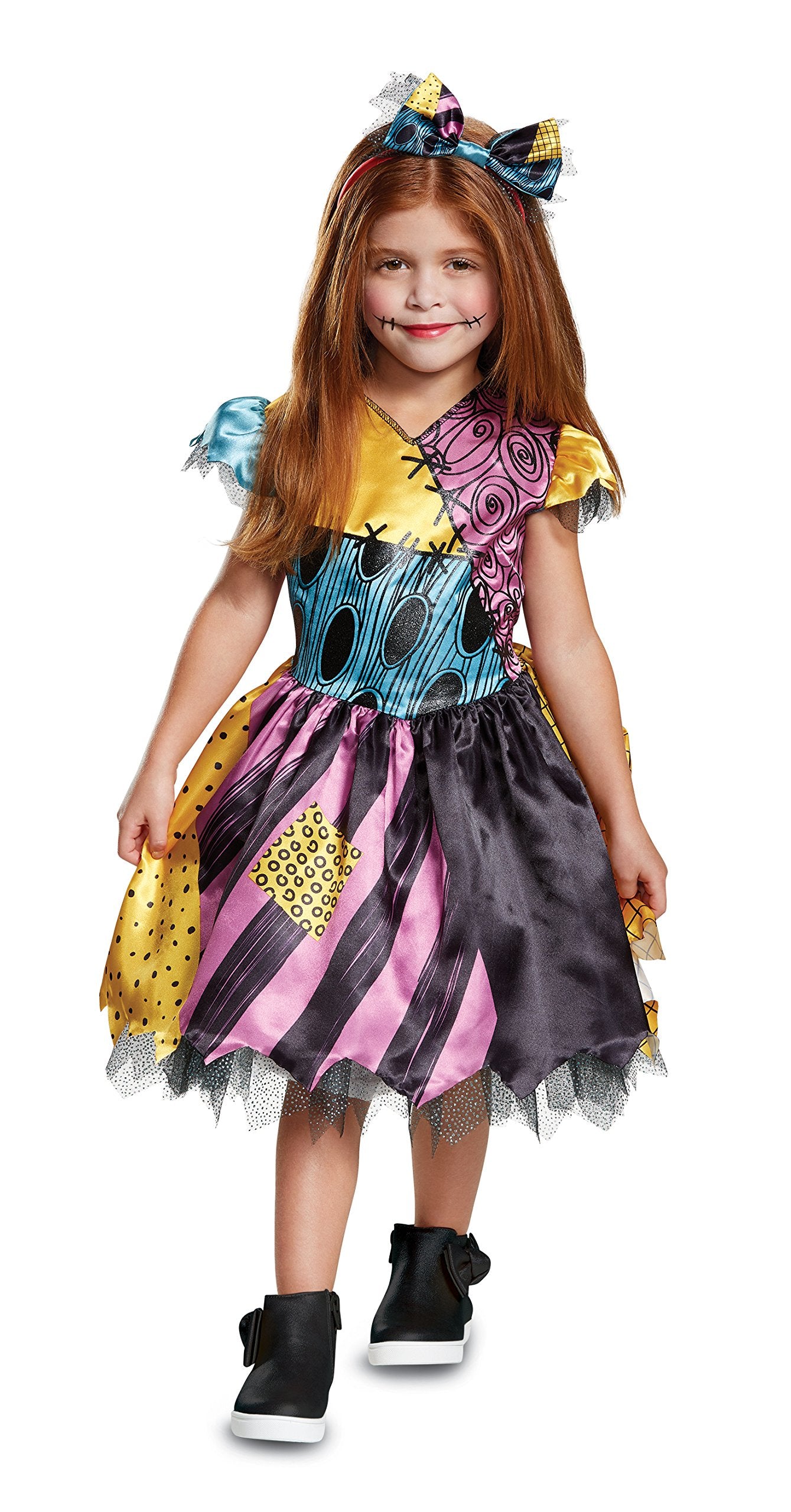 Toddler Sally Costume – Disney The Nightmare Before Christmas Dress & Headpiece 🎃💜