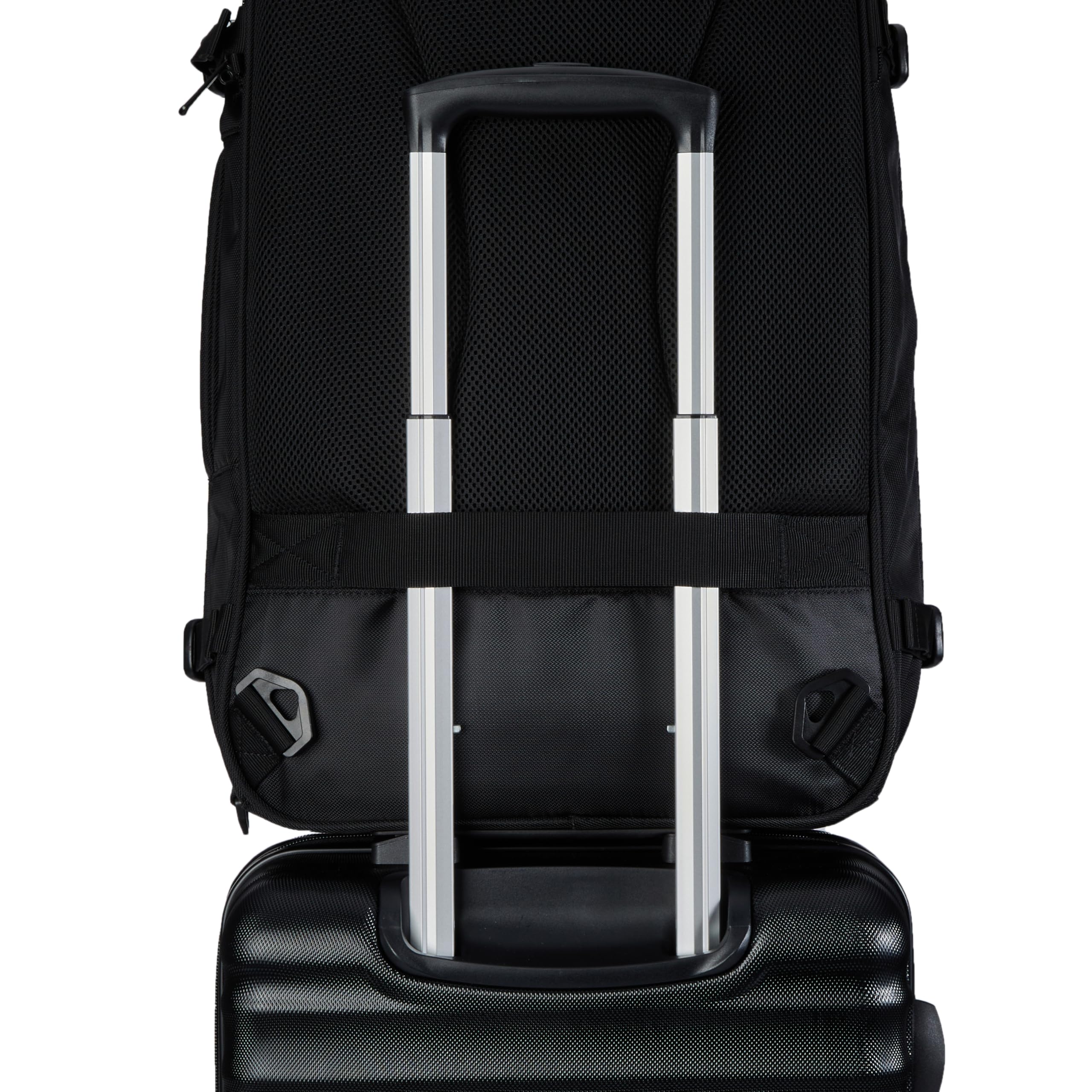 Amazon Basics 40L Expandable Carry-On Travel Backpack with Laptop Compartment – Dual-Use Backpack & Shoulder Bag (Black)