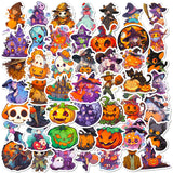 100PCS Non Repeating Halloween Children's Cartoon Pumpkin Themed Stickers Party Favors Vinyl Waterproof Holiday Party, Halloween Children's Cartoon Party Stickers Decoration