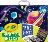 140-Piece Space-Themed Kids Art Case and Coloring Set