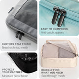 Compression Packing Cubes Set – Travel Luggage Organizer Bags (Teal)