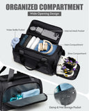 PROKVA Small Gym Duffle Bag 16L – Compact Carry-On Weekender with Shoe Compartment & Wet/Dry Pocket (Black)